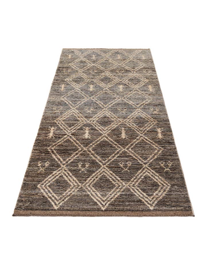 Detail image of  3' 3 x 9' 4  Hand Knotted Moroccan Wool Runner Rug
