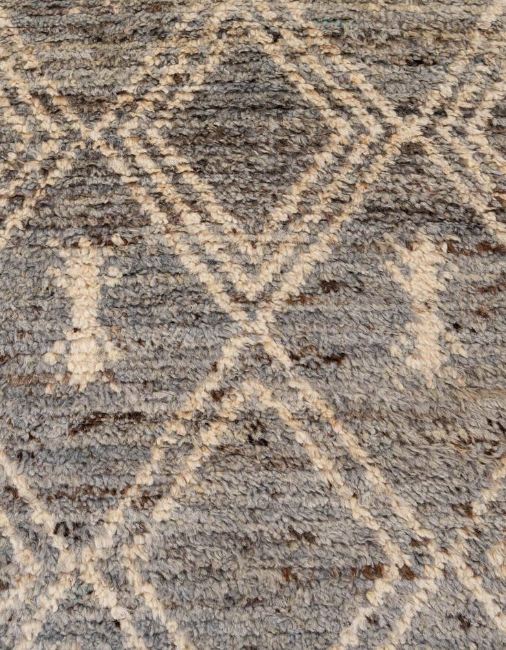 Detail image of  3' 3 x 9' 4  Hand Knotted Moroccan Wool Runner Rug