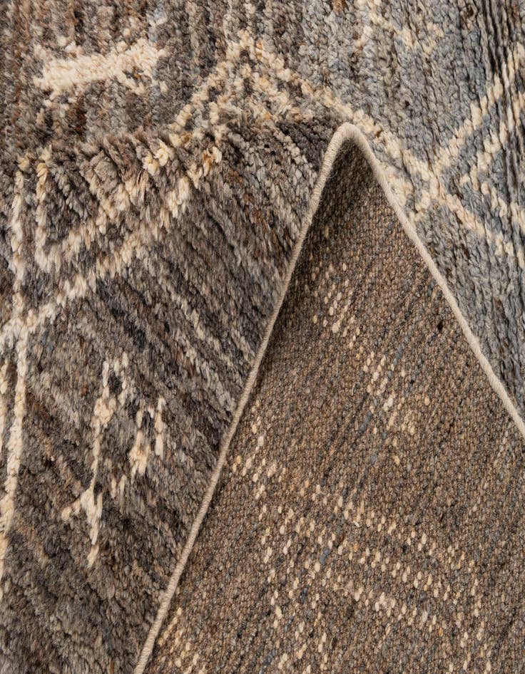 Detail image of  3' 3 x 9' 4  Hand Knotted Moroccan Wool Runner Rug