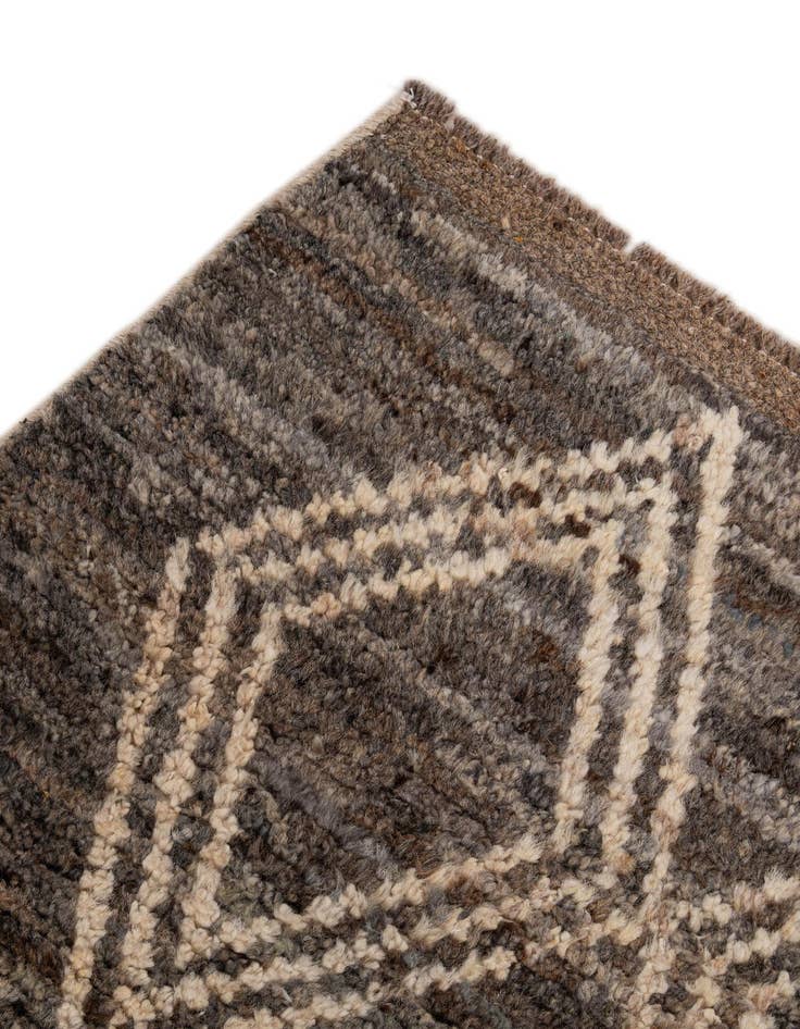 Detail image of  3' 3 x 9' 4  Hand Knotted Moroccan Wool Runner Rug