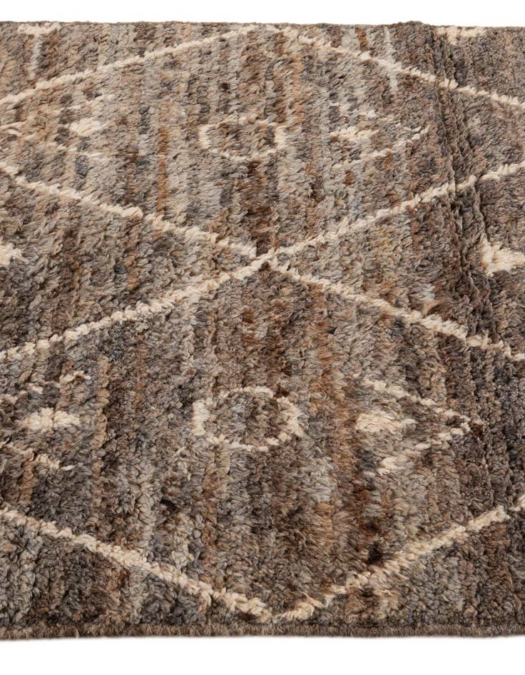 Detail image of  3' x 9' 5  Hand Knotted Moroccan Wool Runner Rug