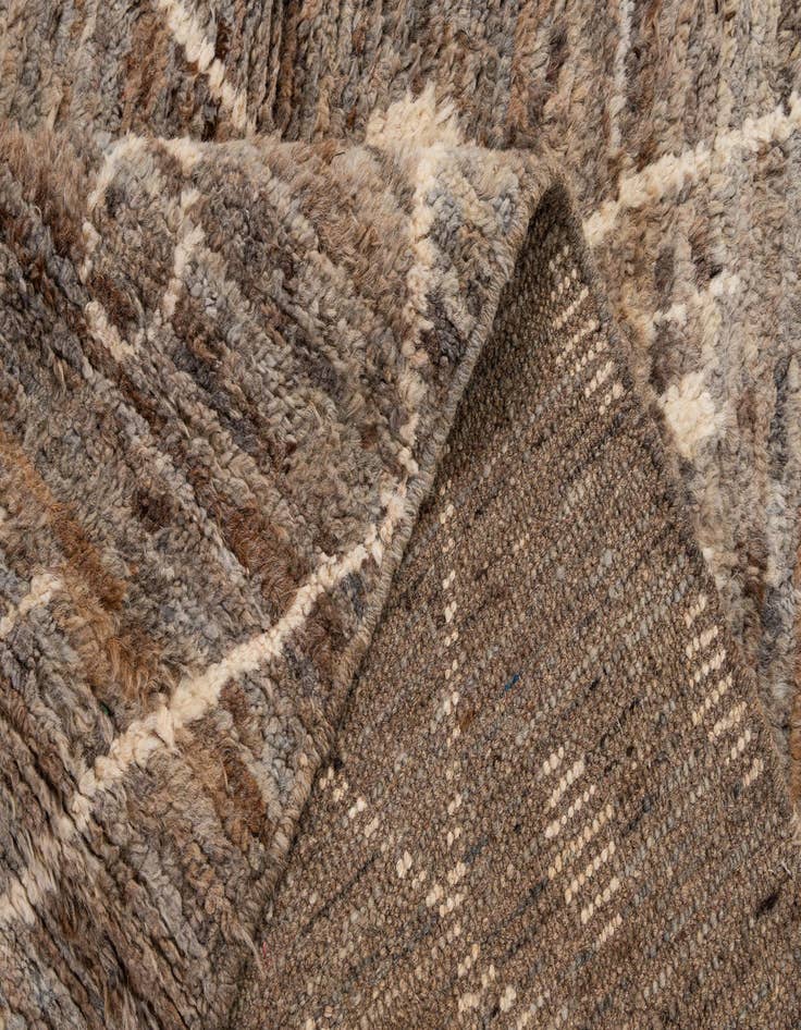 Detail image of  3' x 9' 5  Hand Knotted Moroccan Wool Runner Rug