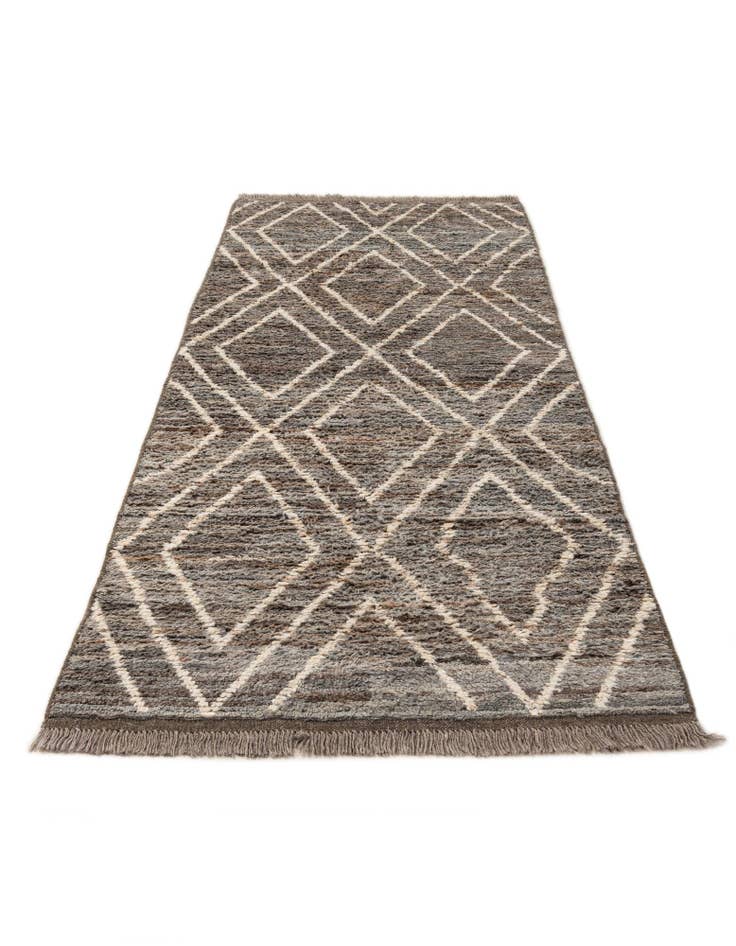 Detail image of  3' 1 x 9' 9  Hand Knotted Moroccan Wool Runner Rug