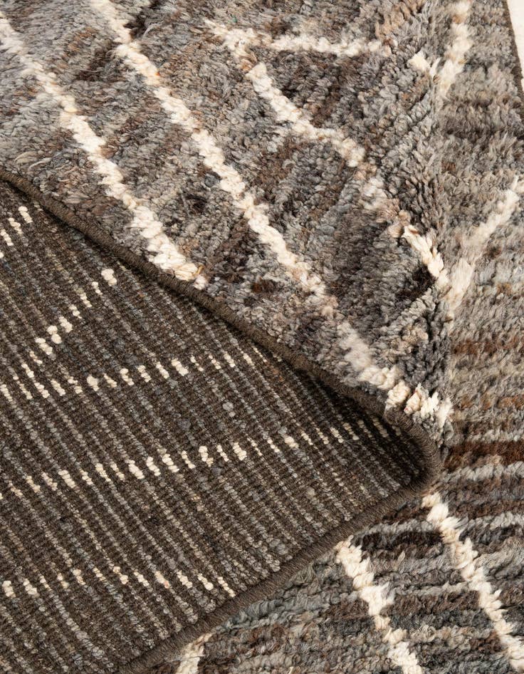 Detail image of  3' 1 x 9' 9  Hand Knotted Moroccan Wool Runner Rug