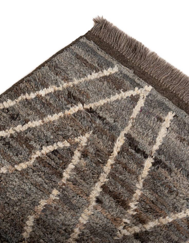 Detail image of  3' 1 x 9' 9  Hand Knotted Moroccan Wool Runner Rug