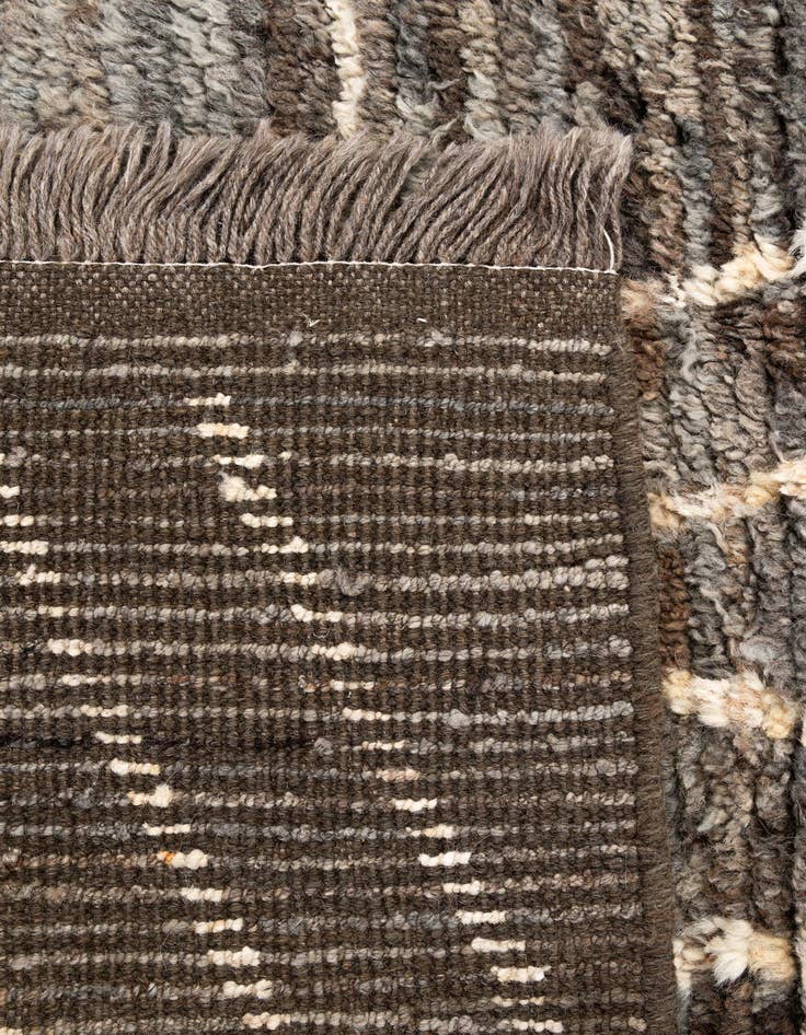 Detail image of  3' 1 x 9' 9  Hand Knotted Moroccan Wool Runner Rug