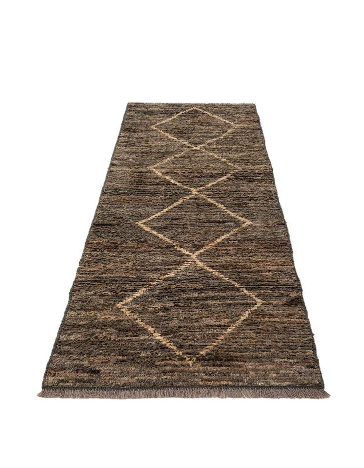 Detail image of  3' 2 x 9' 6  Hand Knotted Moroccan Wool Runner Rug