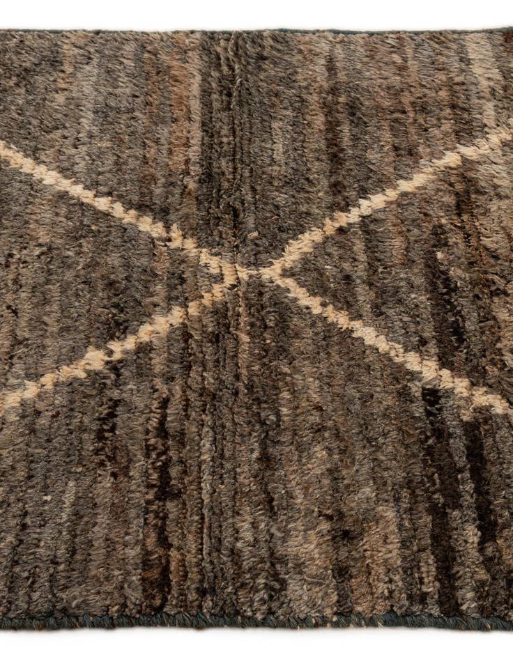 Detail image of  3' 2 x 9' 6  Hand Knotted Moroccan Wool Runner Rug