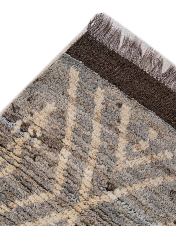 Detail image of  2' 11 x 16' 8  Hand Knotted Moroccan Wool Runner Rug