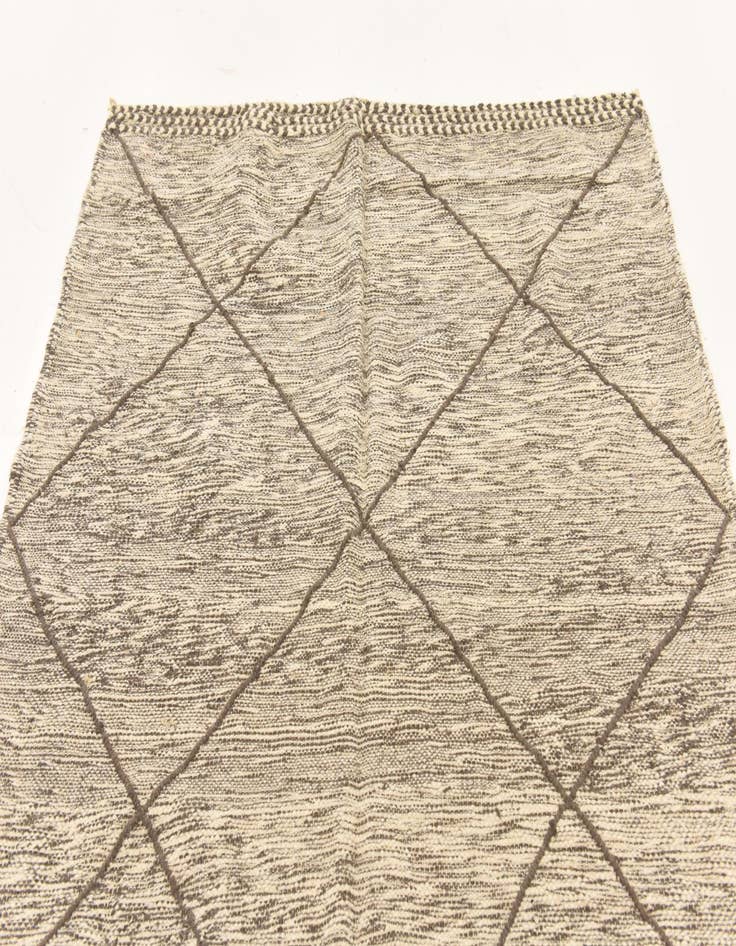 Detail image of  5' 4 x 9' 6  Hand Knotted Moroccan Wool Runner Rug