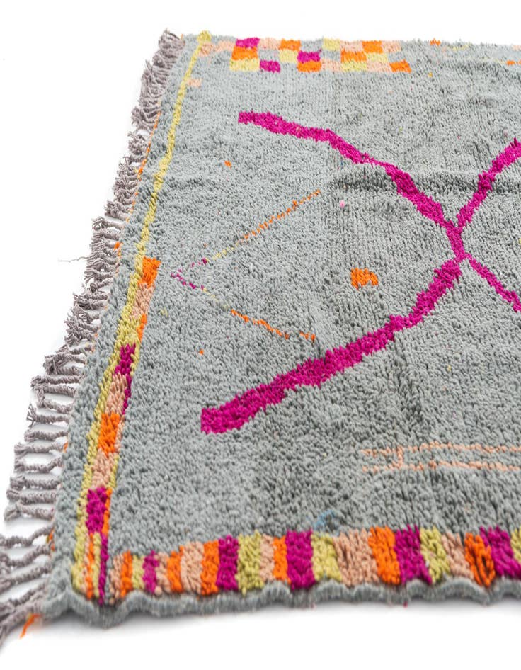 Detail image of  6' 3 x 11'  Hand Knotted Moroccan Wool Runner Rug