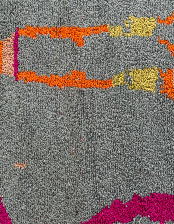 Detail image of  6' 3 x 11'  Hand Knotted Moroccan Wool Runner Rug
