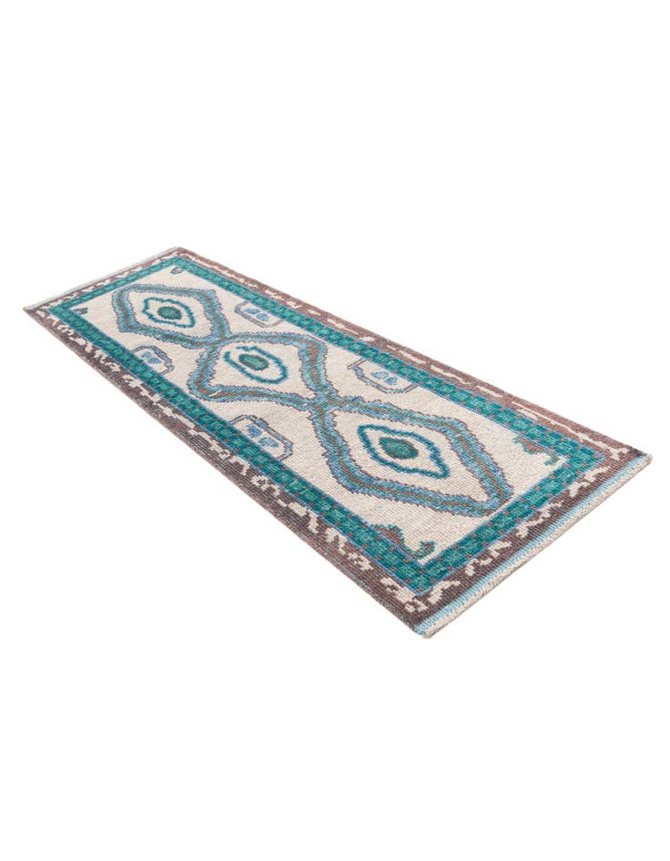 Detail image of  2' 8 x 8'  Hand Knotted Moroccan Wool Runner Rug