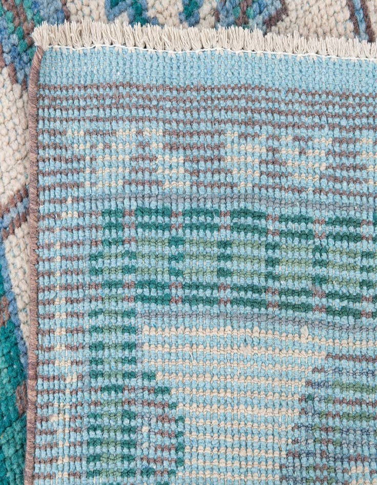 Detail image of  2' 8 x 8'  Hand Knotted Moroccan Wool Runner Rug