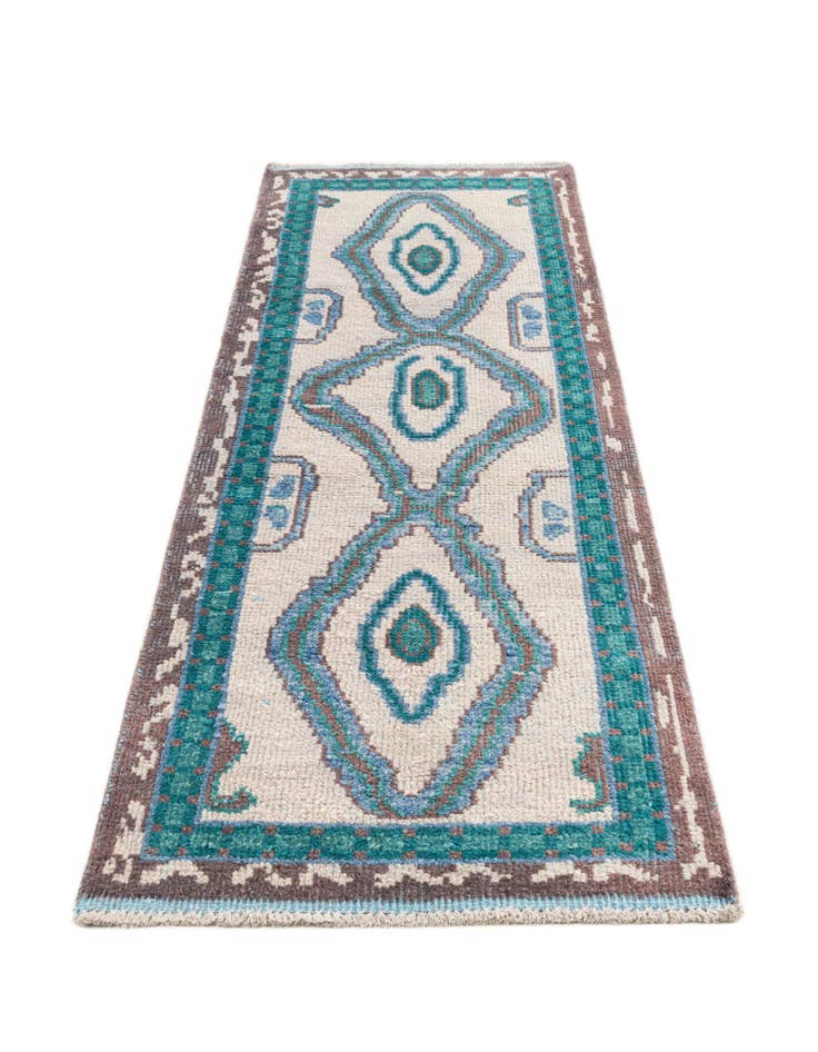 Detail image of  2' 8 x 8'  Hand Knotted Moroccan Wool Runner Rug