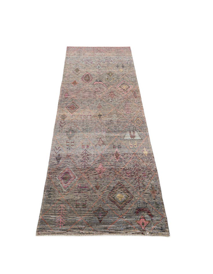 Detail image of  5' 3 x 15' 7  Hand Knotted Moroccan Wool Runner Rug