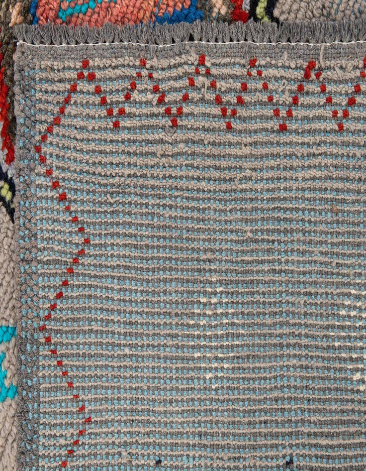 Detail image of  5' 2 x 15'  Hand Knotted Moroccan Wool Runner Rug