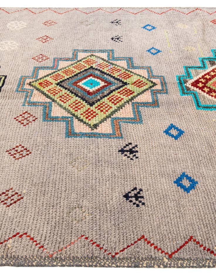 Detail image of  5' 2 x 15'  Hand Knotted Moroccan Wool Runner Rug