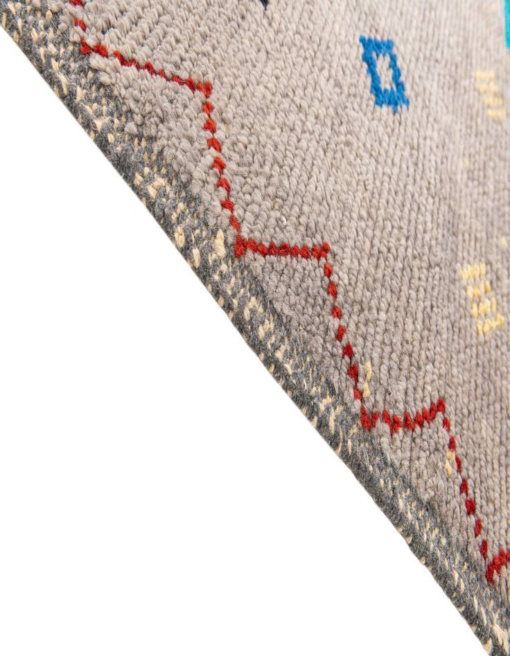 Detail image of  5' 2 x 15'  Hand Knotted Moroccan Wool Runner Rug