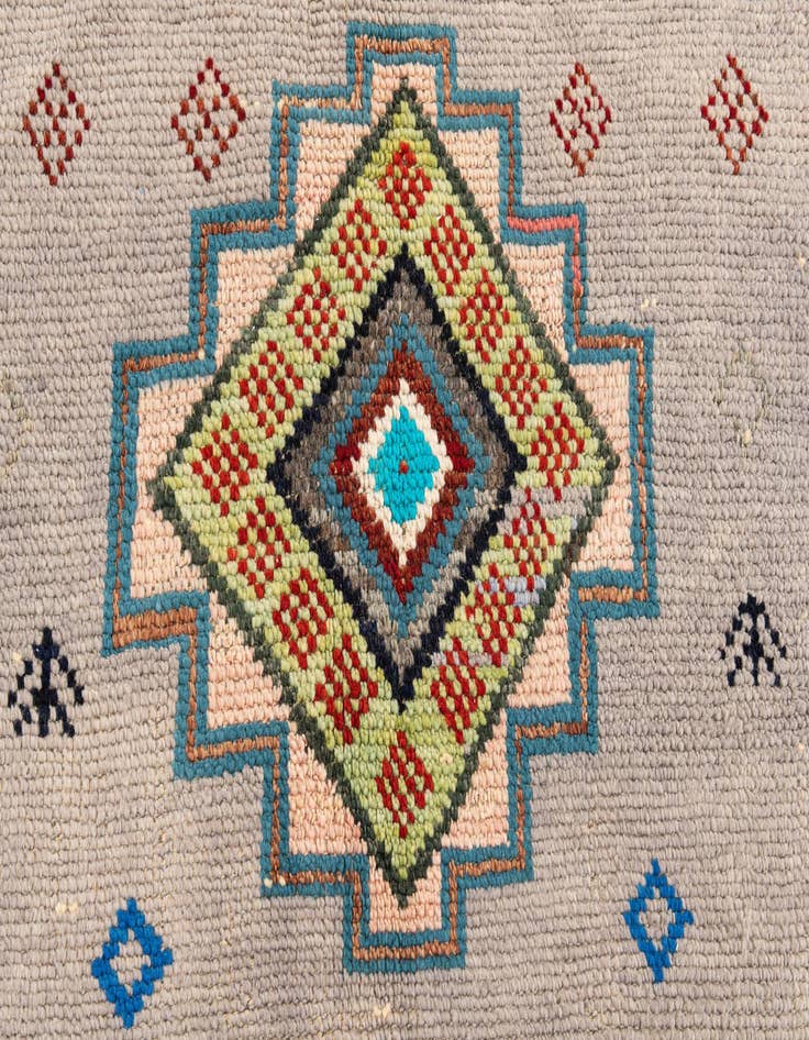 Detail image of  5' 2 x 15'  Hand Knotted Moroccan Wool Runner Rug