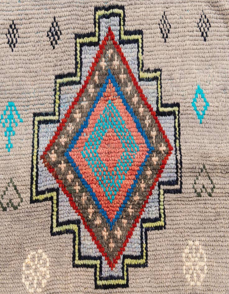 Detail image of  5' 2 x 15'  Hand Knotted Moroccan Wool Runner Rug