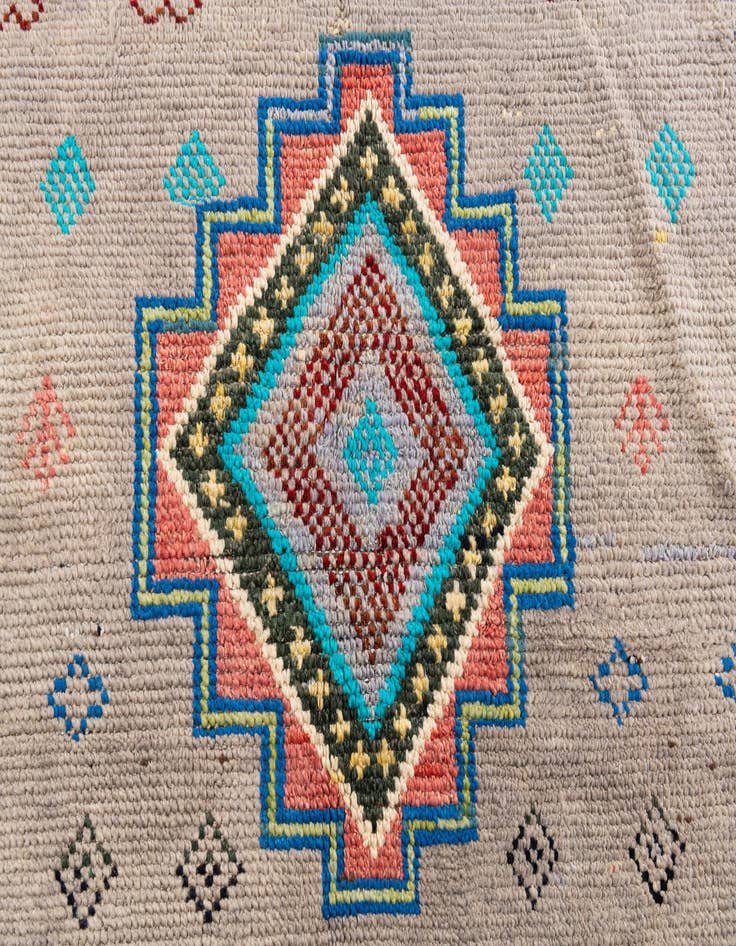 Detail image of  5' 2 x 15'  Hand Knotted Moroccan Wool Runner Rug