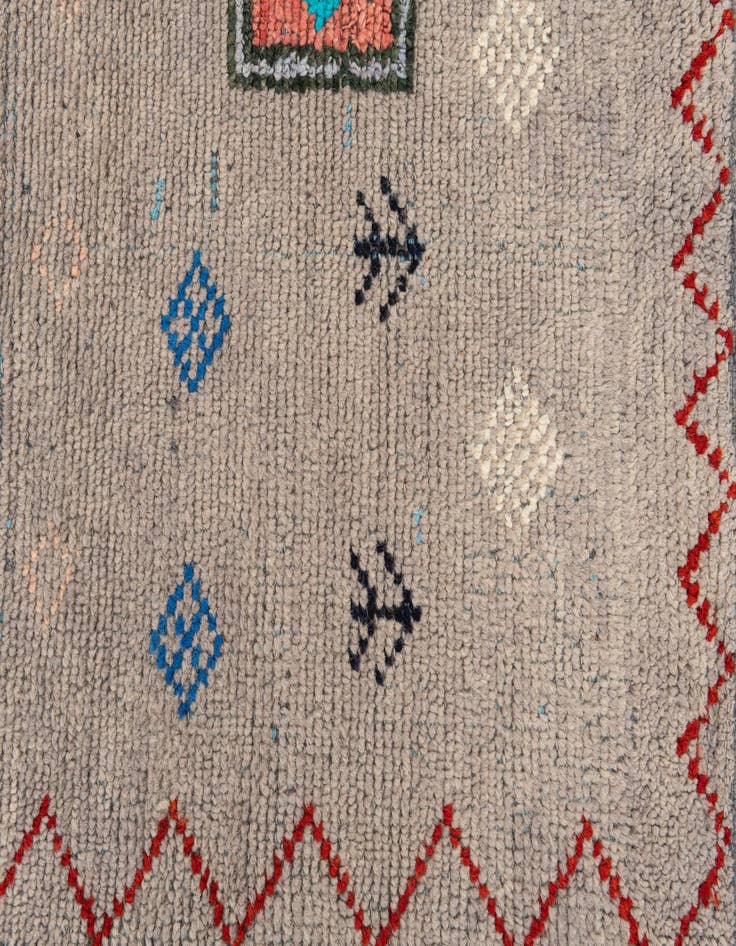 Detail image of  5' 2 x 15'  Hand Knotted Moroccan Wool Runner Rug