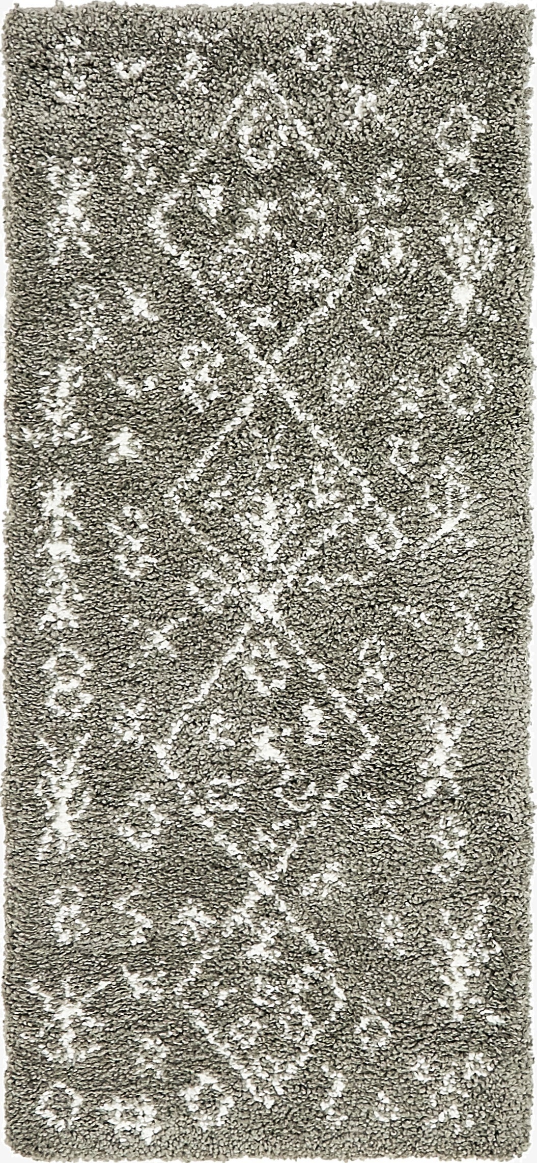  2' 7 x 6' Moroccan Shag Runner Rug