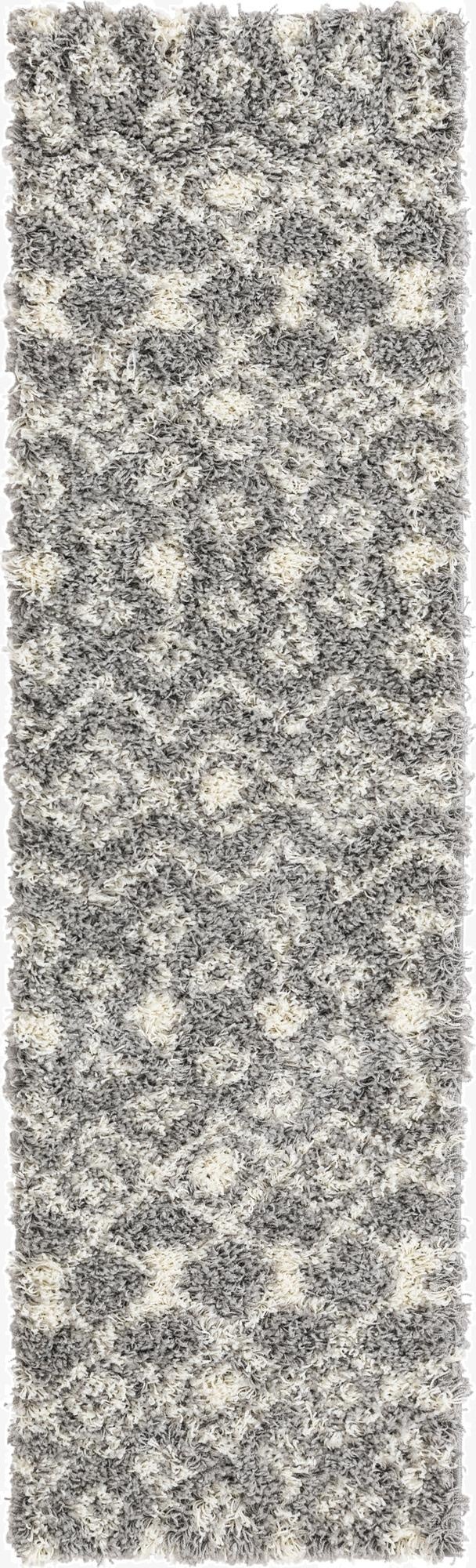  2' x 7' Moroccan Trellis Shag Runner Rug