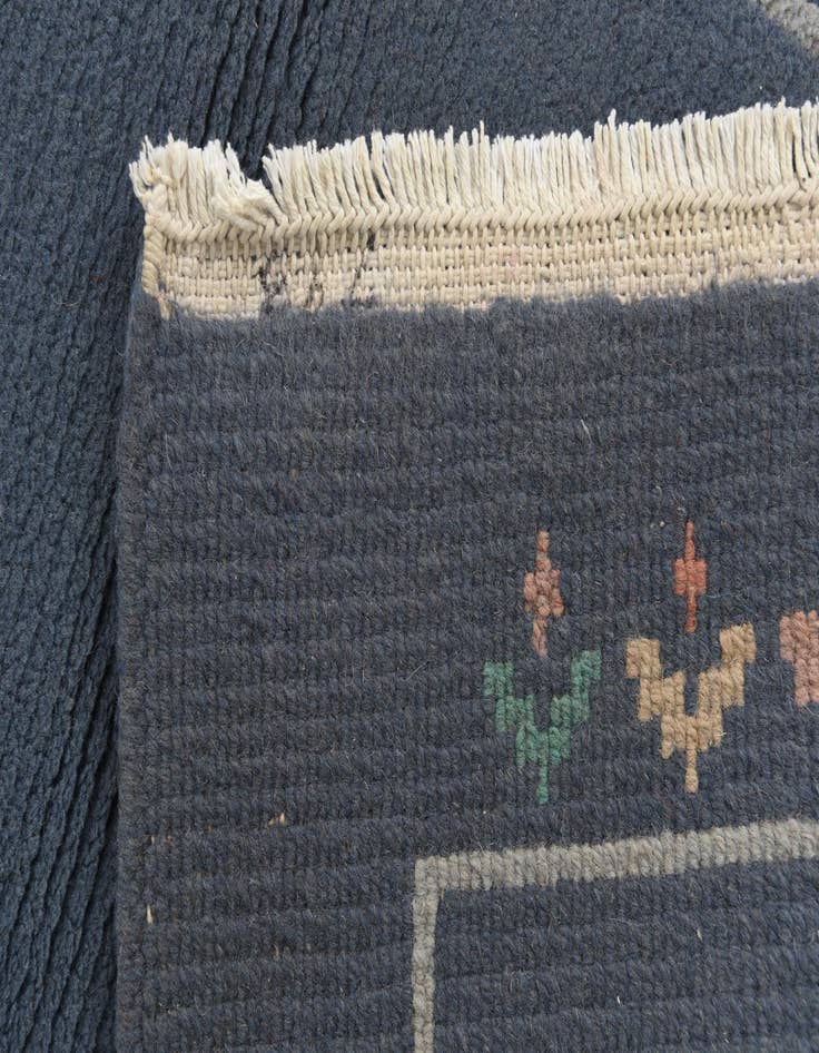 Detail image of  2' 4 x 4' 7  Hand Knotted Nepal Wool Runner Rug