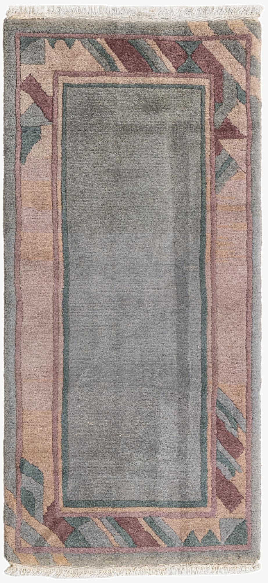  2' 3 x 4' 10  Hand Knotted Nepal Wool Runner Rug