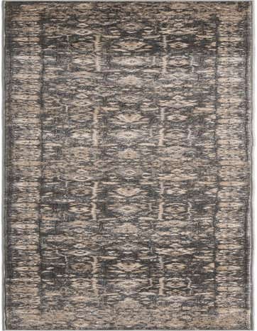 A 12 ft runner rug featuring a distressed traditional floral pattern in shades of gray and silver, ideal for a hallway.