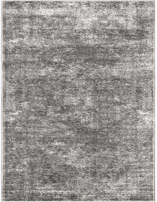 A 10 ft runner rug from the Oregon collection, featuring a textured gray and silver transitional pattern, ideal for hallways.