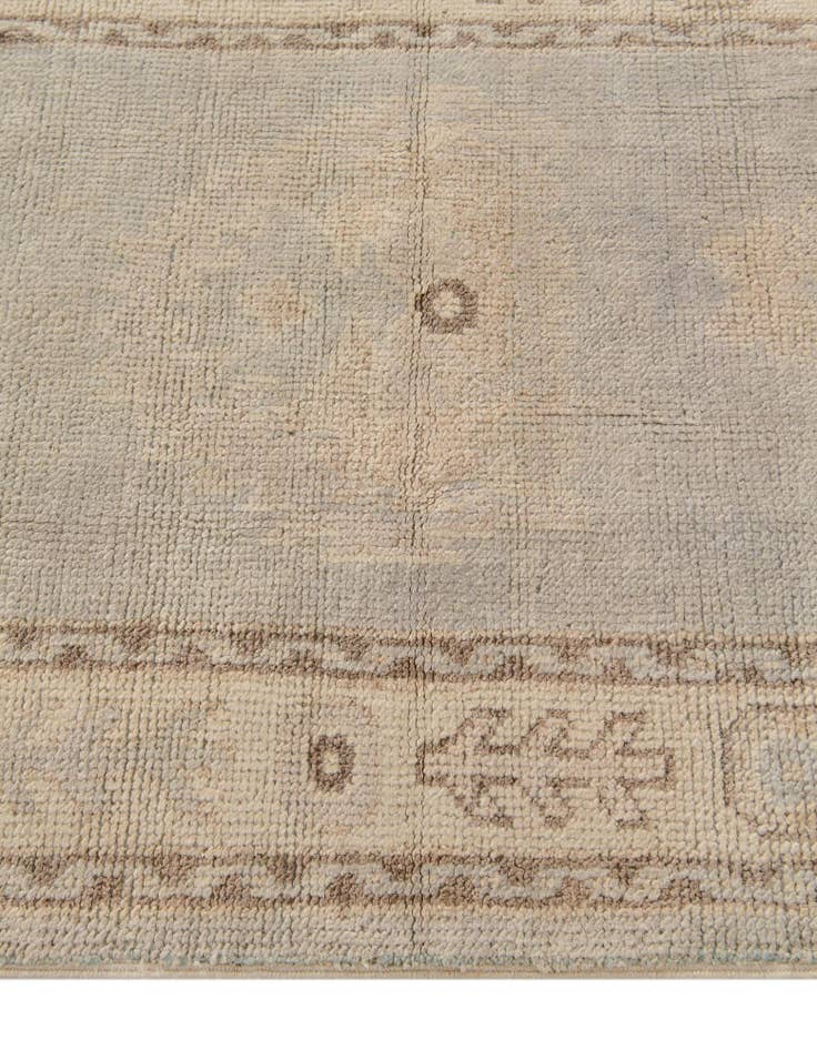 Detail image of  2' 10 x 10' 4  Hand Knotted Oushak Wool Runner Rug