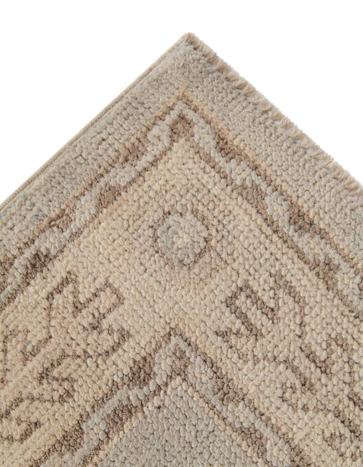 Detail image of  2' 10 x 10' 4  Hand Knotted Oushak Wool Runner Rug