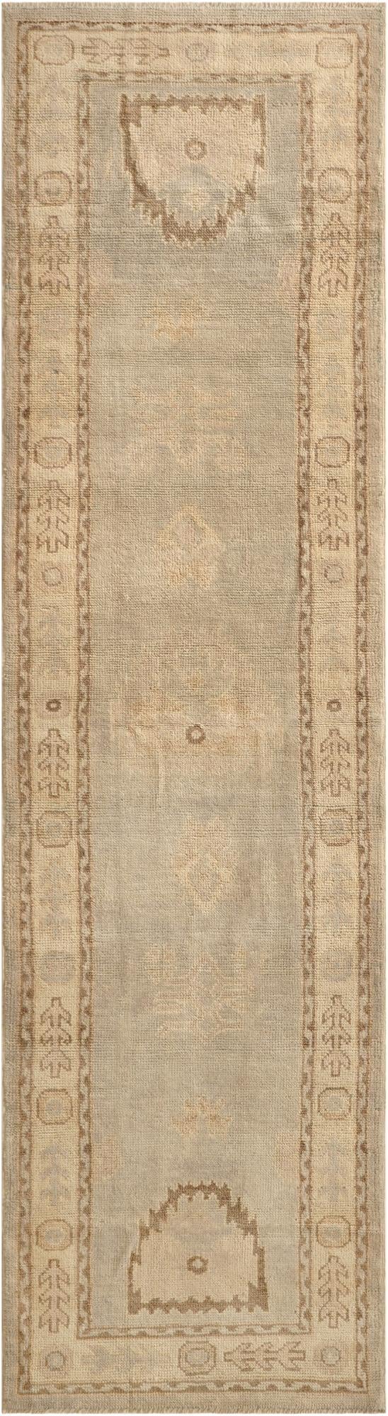  2' 10 x 10' 4  Hand Knotted Oushak Wool Runner Rug