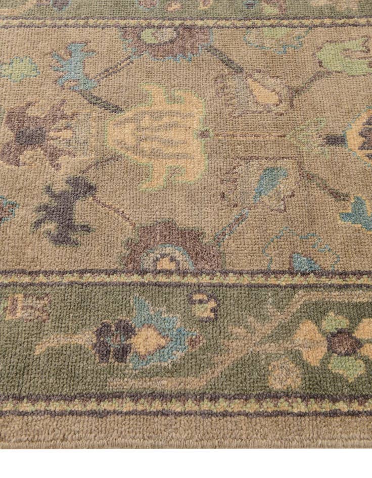Detail image of  2' 10 x 13' 2  Hand Knotted Oushak Wool Runner Rug