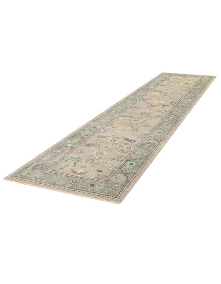 Detail image of  2' 10 x 13' 2  Hand Knotted Oushak Wool Runner Rug