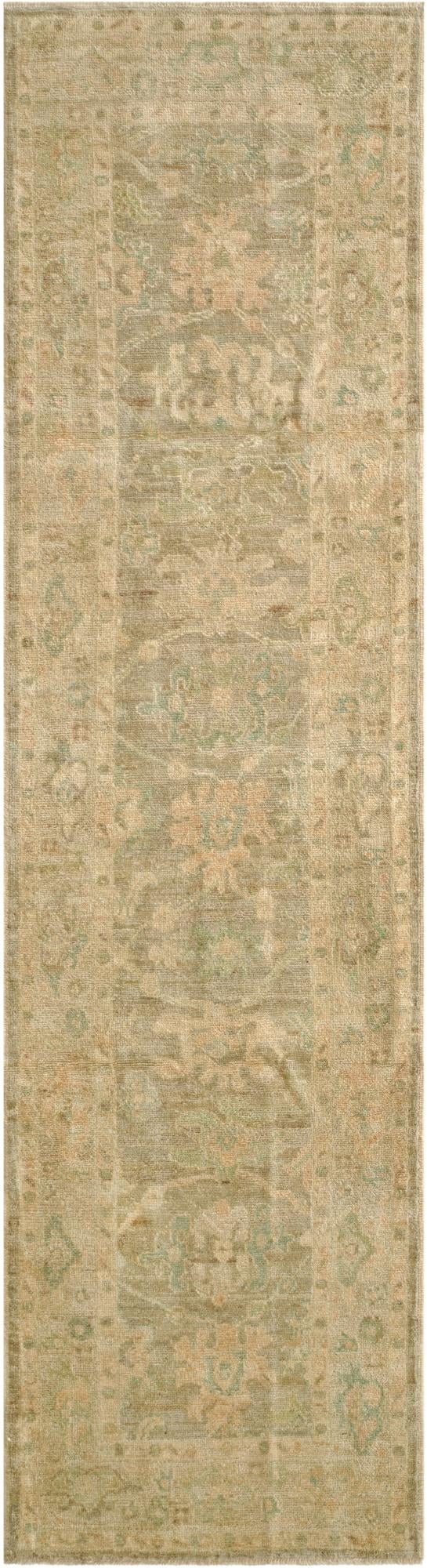  2' 8 x 9' 10  Hand Knotted Oushak Wool Runner Rug