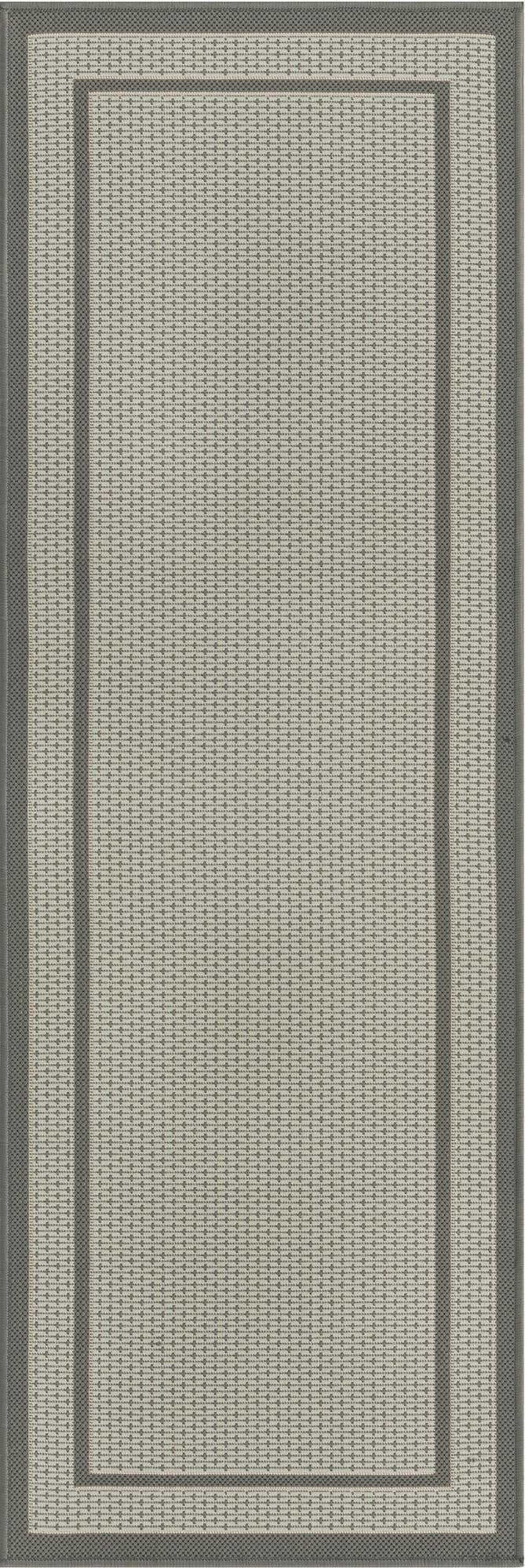  2' x 6'  Washable Border Indoor / Outdoor Runner Rug