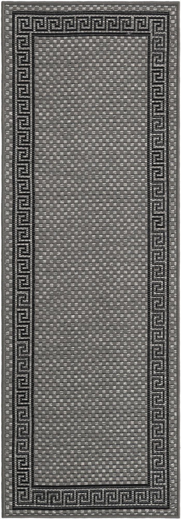  2' x 6'  Washable Border Indoor / Outdoor Runner Rug