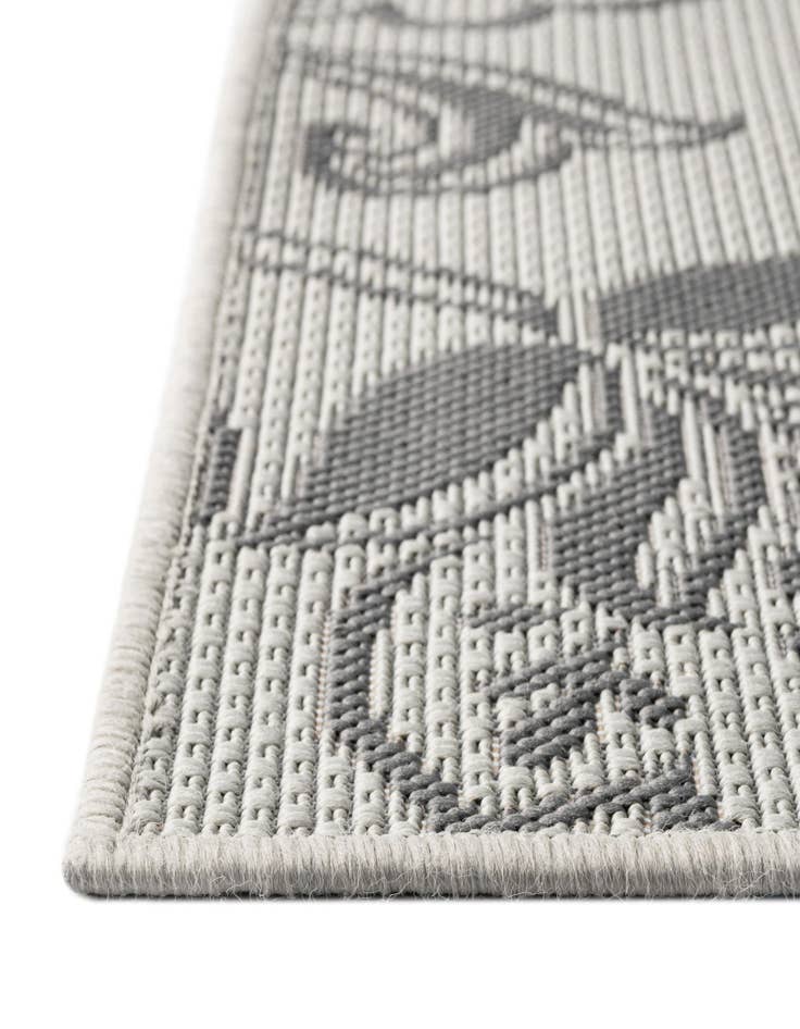 Detail image of  2' 2 x 6'  Washable Botanical Indoor / Outdoor Runner Rug