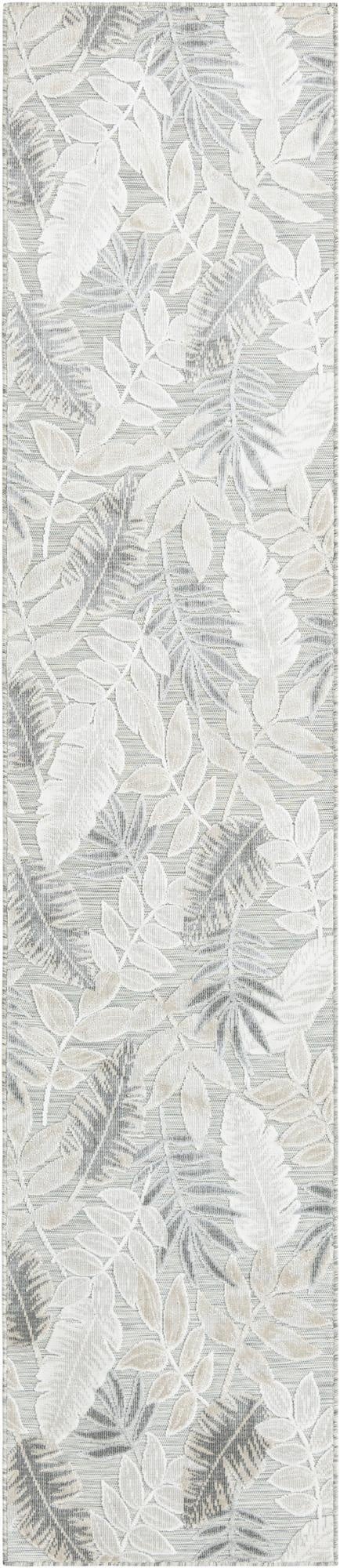  2' 7 x 12'  Washable Botanical Indoor / Outdoor Runner Rug