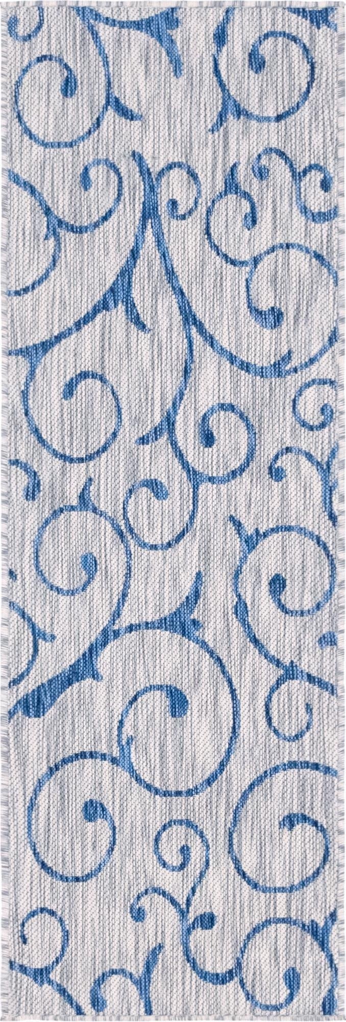  2' x 6'  Washable Botanical Indoor / Outdoor Runner Rug