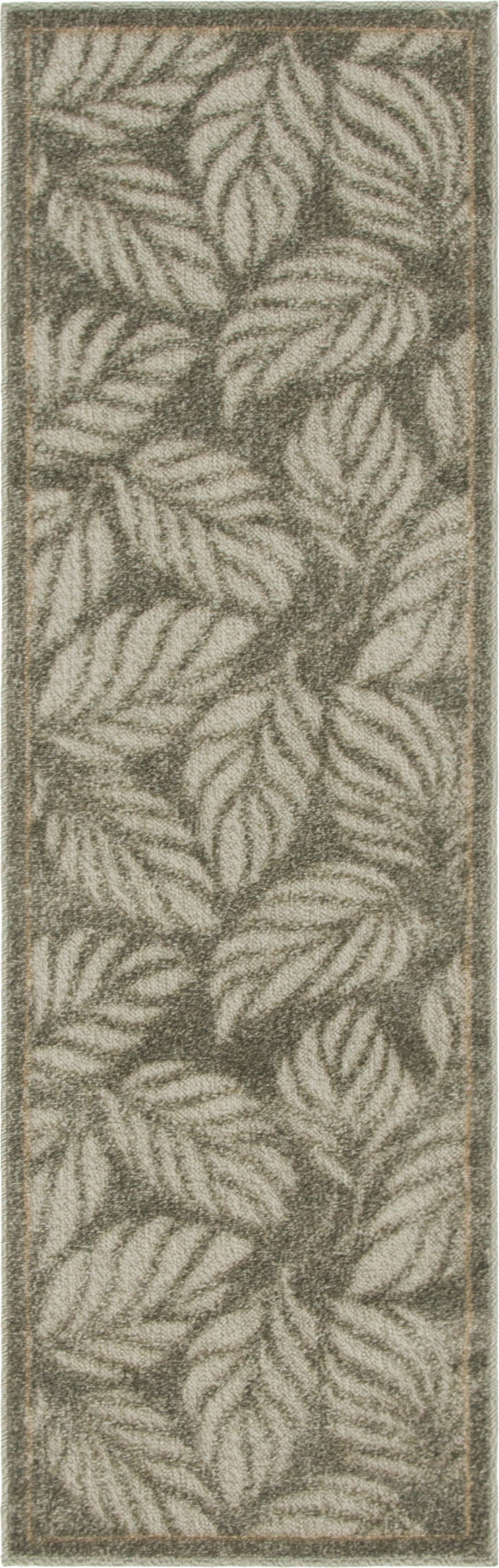  2' x 6'  Washable Botanical Indoor / Outdoor Runner Rug
