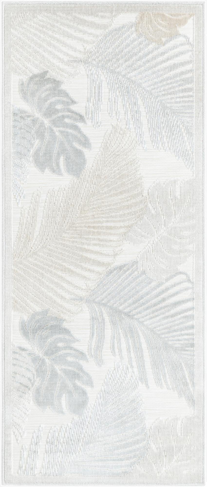  2' 2 x 5' 3  Washable Botanical Indoor / Outdoor Runner Rug