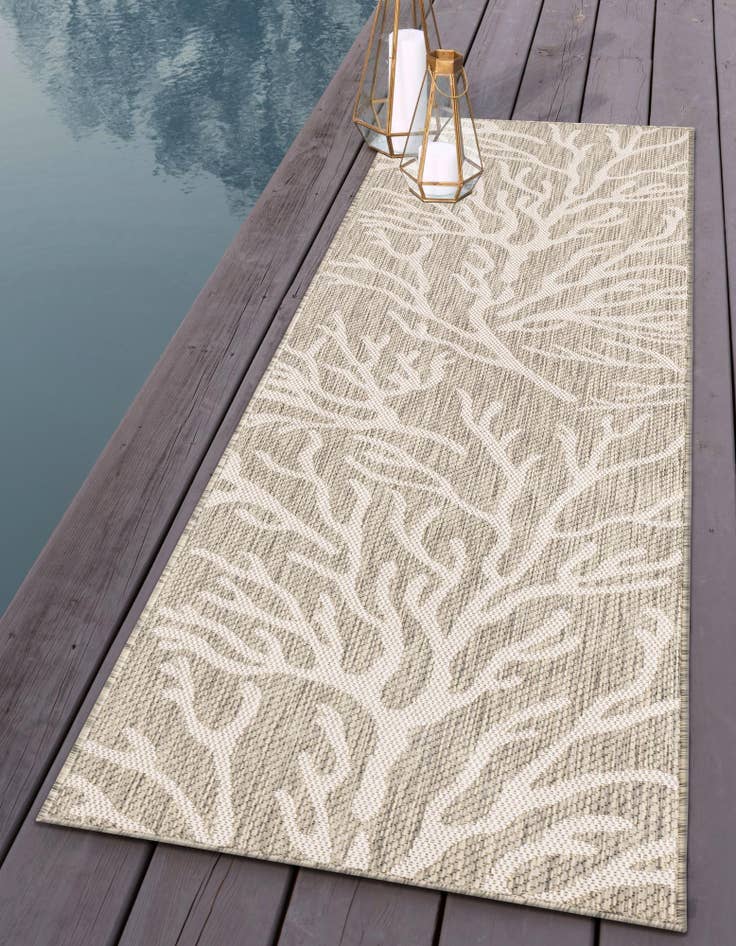 Detail image of  2' x 5' 3  Washable Coastal Indoor / Outdoor Runner Rug