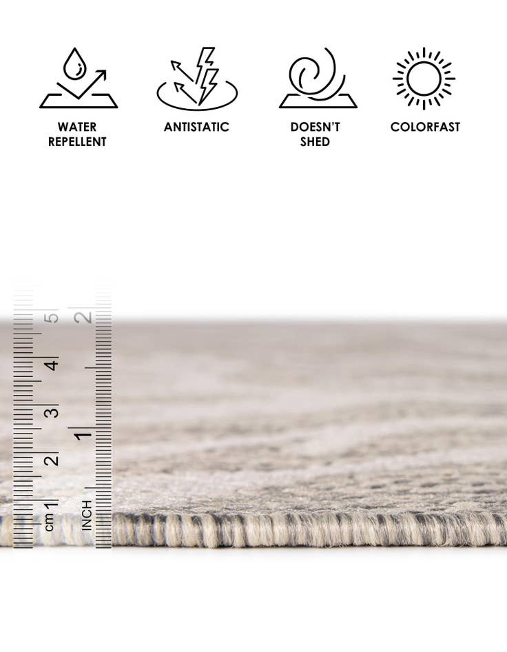 Detail image of  2' x 5' 3  Washable Coastal Indoor / Outdoor Runner Rug