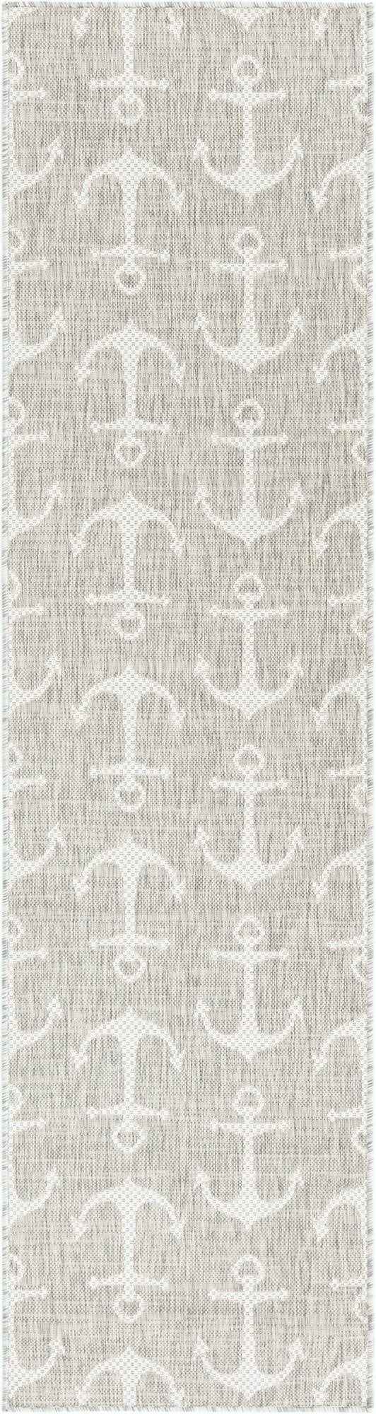  2' x 8'  Washable Coastal Indoor / Outdoor Runner Rug