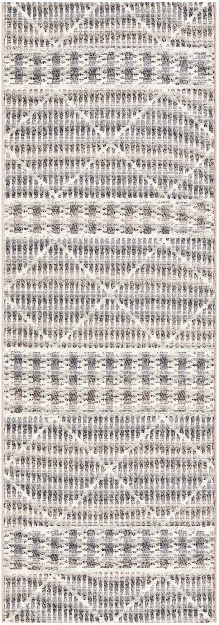  2' x 6'  Washable Lattice Indoor / Outdoor Runner Rug